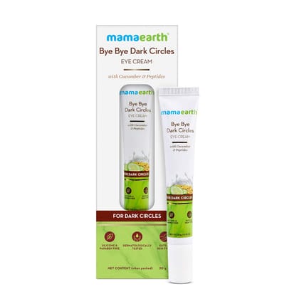 Mamaearth Bye Bye Dark Circle Eye Cream With Cucumber For Dark Circles, 20 GM