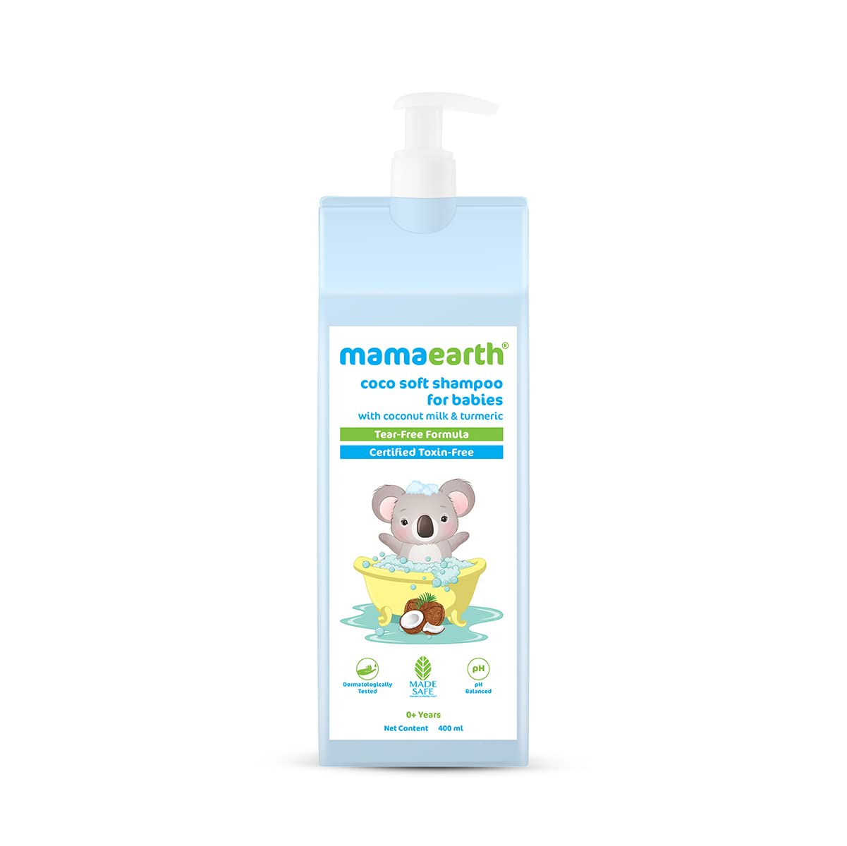 Mamaearth Coco Soft Shampoo with Coconut Milk & Turmeric, for babies, for Gentle Cleansing - 400 ml