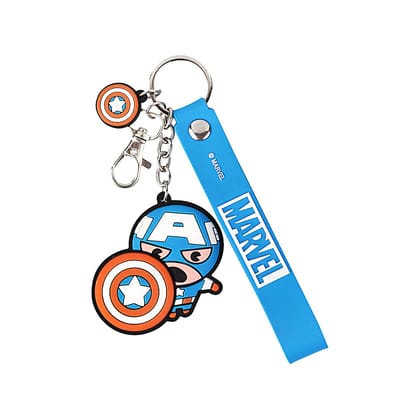 Marvel Captain America Assorted Keychain - AZ01,Blue,Classic