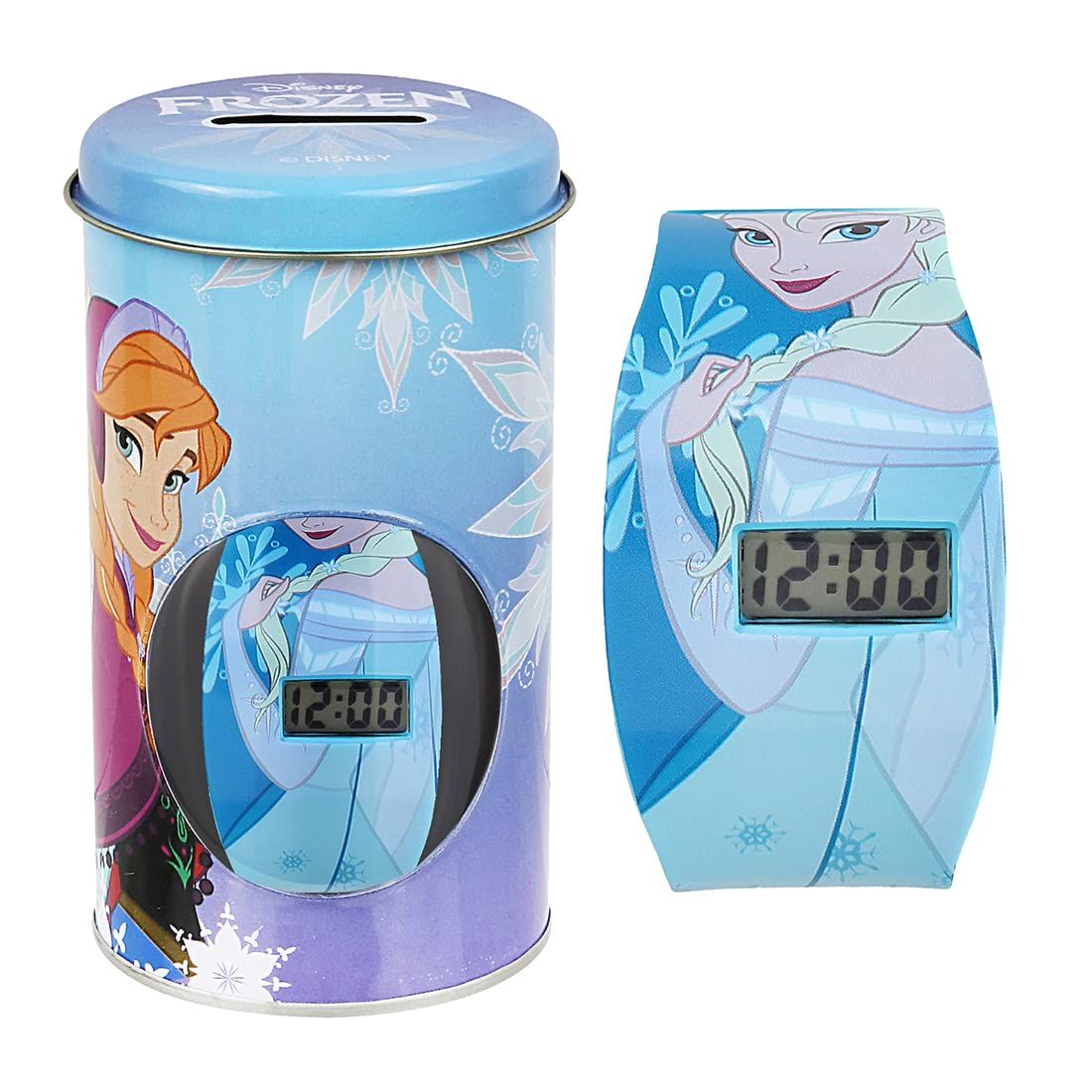 Disney Digital Unisex Child Watch (Blue Dial Multi Colored Strap)