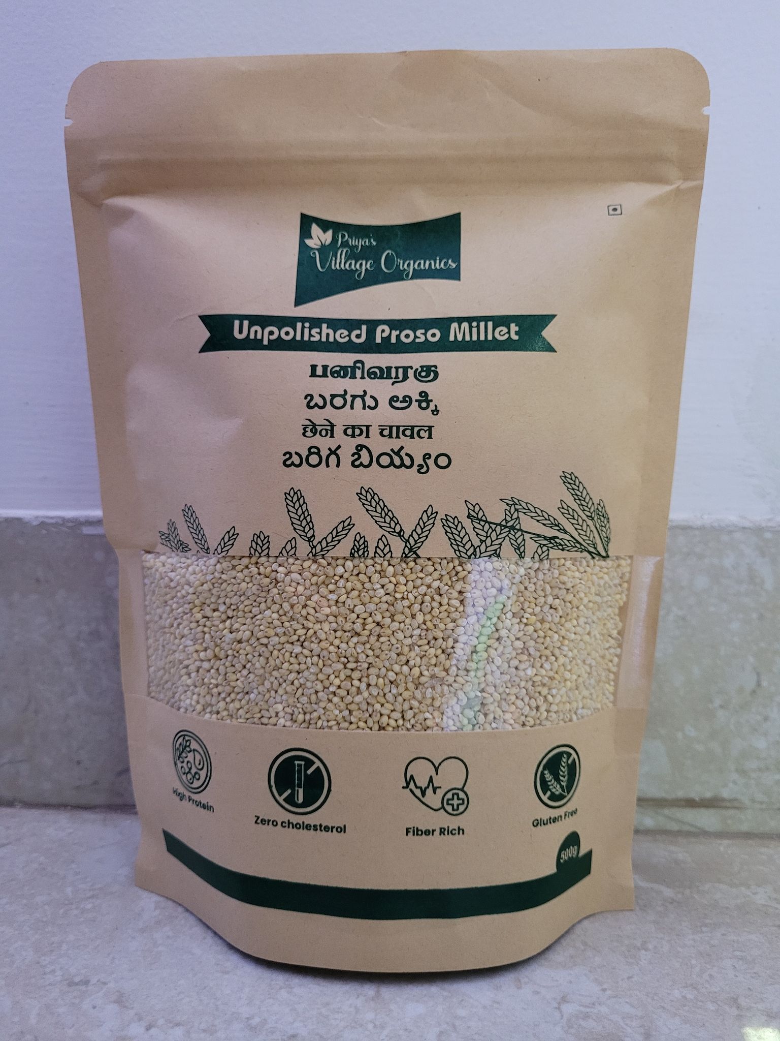 The Village Organics Unpolished Proso Millets Grain – Unpolished /100% Natural and Gluten Free/High Fibre Than Rice