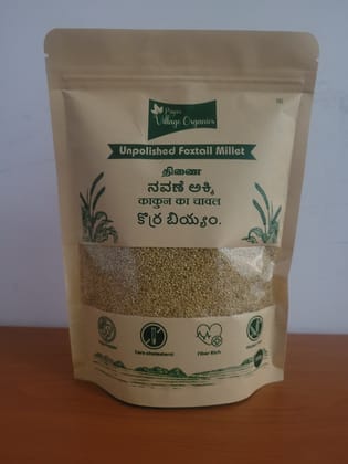The Village Organics Unpolished Foxtail Millets Grain- Unpolished /100% Natural and Gluten Free/High Fibre Than Rice