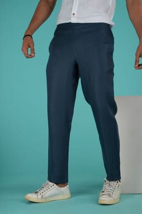 Men Regal Blue Hemp Ultimate Yoga Pant