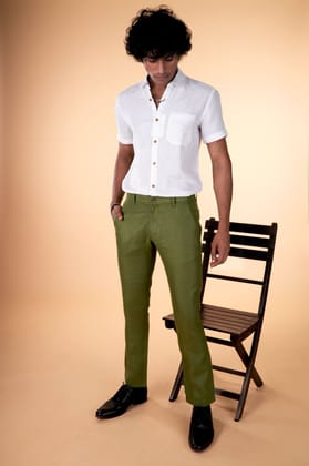 Men Regal Olive Hemp Trousers