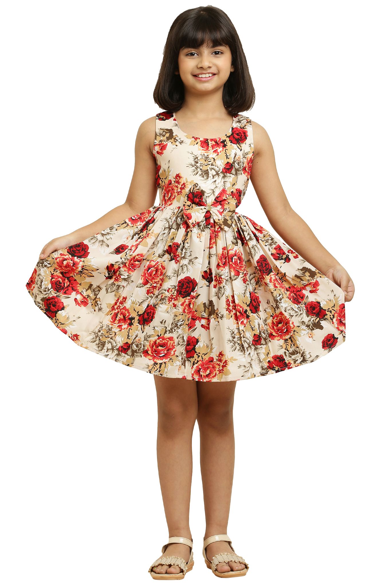 Tinkle Classy Cream Frock & Dress For Girls.