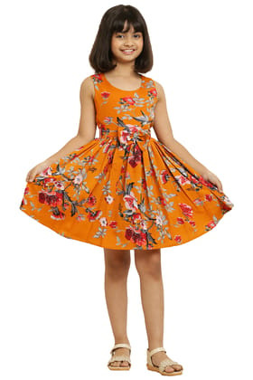 Cutiepie Fancy Musted Printed Frock & Dress For Girls.