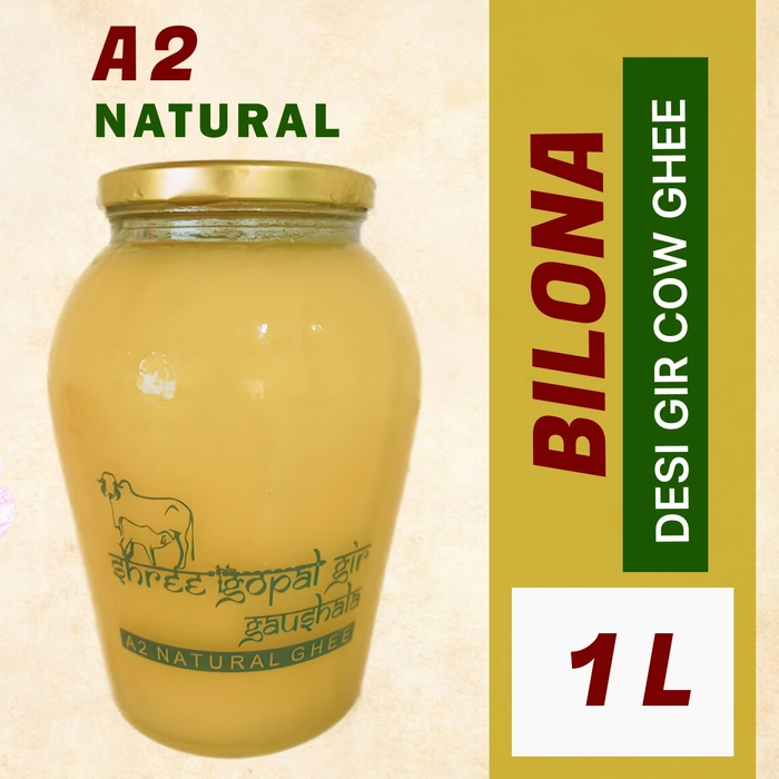 Shree Gopal Gi Gaushala -Pure Bliss in a Jar: Indulge in the Richness of A2 Gir Cow Ghee - A Taste of Tradition and Goodness 1KG