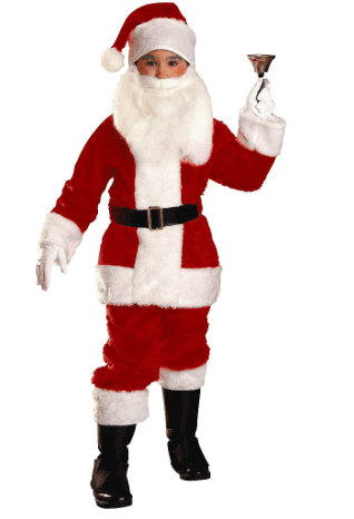 Santa Claus Suit Costume Full Sets & Mrs Claus Dress Outfit