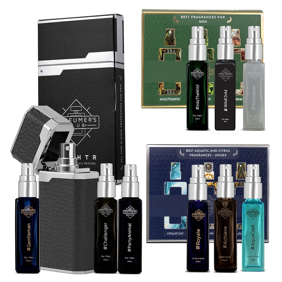 Best Fragrance Combo Set for Men (Perfume Lightr Carry Case + 9 Perfumes)