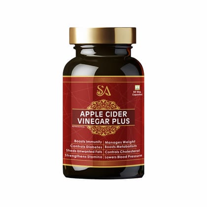 APPLE CIDER VINEGER PLUS(Apple Cider Vinegar for Weight loss and Immunity Booster Weight Management, Skin & Hair Health in Men & Women, 60 Veg Capsules )