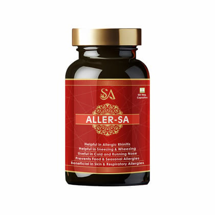 ALLER-SA(Ayurvedic Medicine for Allergy Ayurvedic medicine for Runny Nose, Watery Eyes, 60 Veg Capsules)