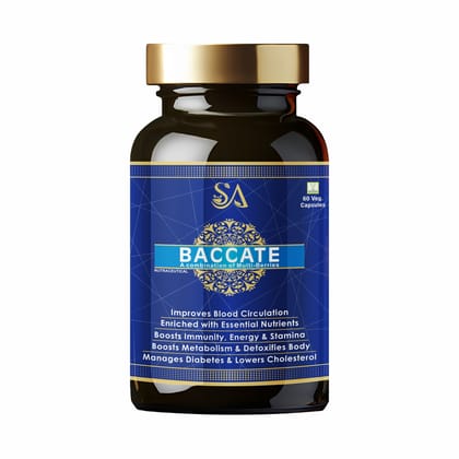 BACCATE(Good For Body Detoxifier, Immunity Booster, Joint Pain Relief Restful Sleep, 60 Veg Capsules)