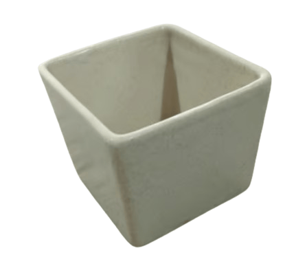 Ceramic Small White Rectangular Shaped Table Top Planters