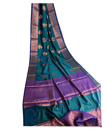 A Banarasi Pure Katan Kadhi Butta Silk Printed Saree