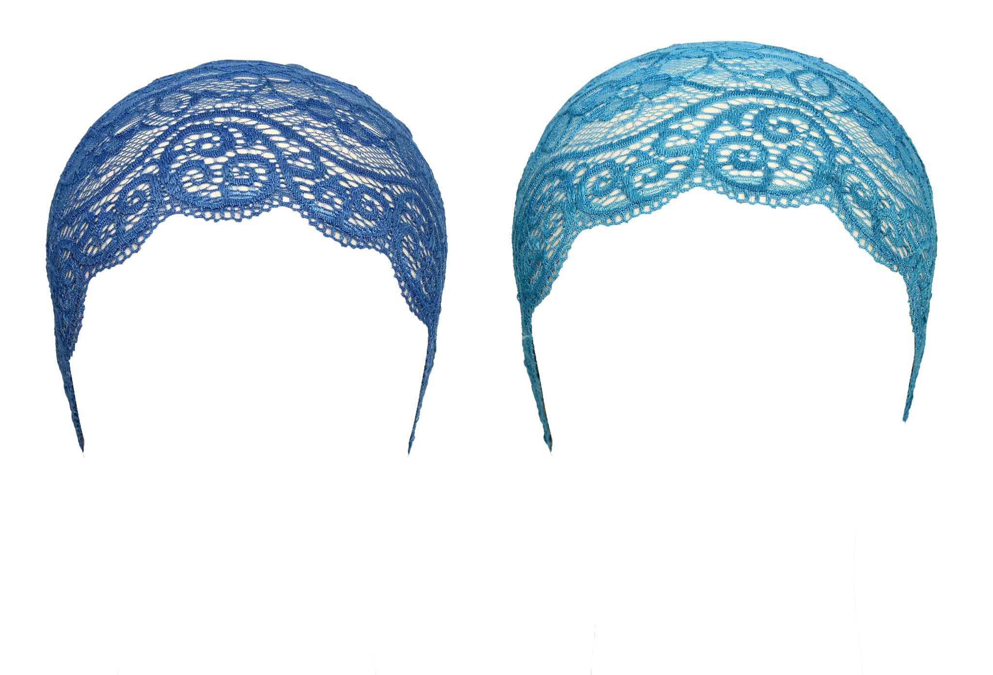 Girls and Womens Hijab Cap Hijab Headband, Under Hijab Scarf Blue and Light Blue Naqab Head Scarf (2 pcs)