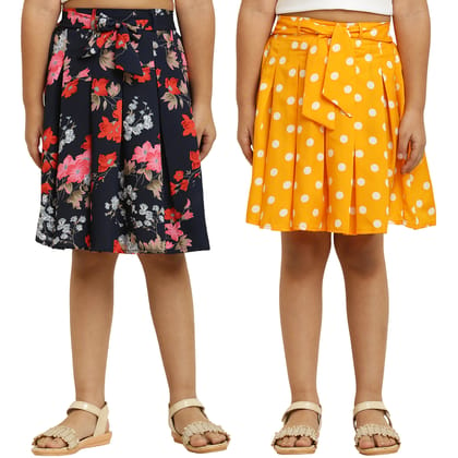 Tinkle Classy Blue & Yellow Pair Skirt For Girls.