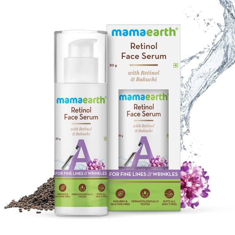 Mamaearth Retinol Face Serum With Retinol & Bakuchi For Fine Lines & Wrinkles (30gm)