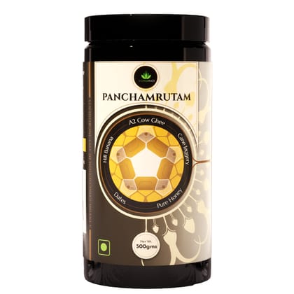 PANCHAMRUTAM | 500 grams | Fusion of FIVE NECTARS (Hill Banana + Sugarcane Jaggery + A2 Cow Ghee + Pure Honey + Dates)