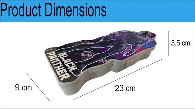 SKI Character Printed Shape Double Layer Pencil Box with Pencil