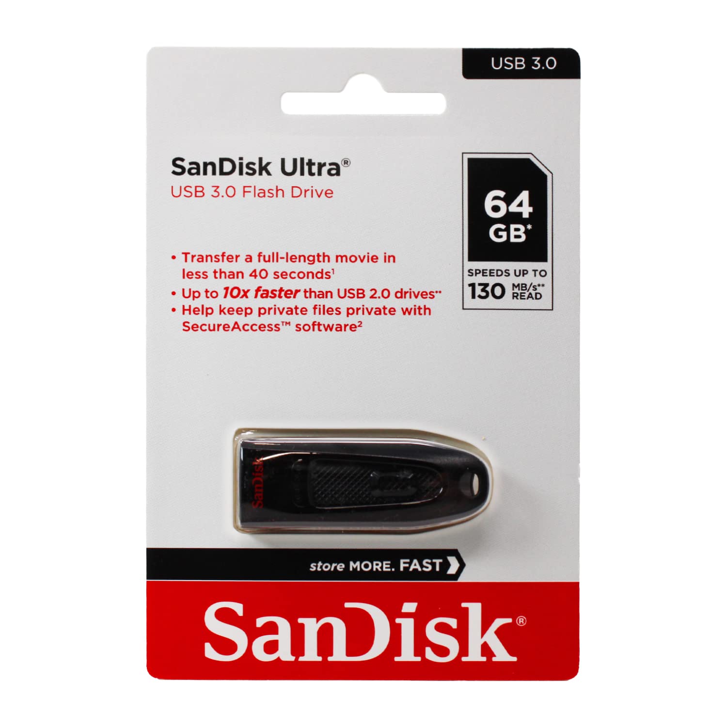 SanDisk SDCZ48-064G Ultra CZ48 64GB USB 3.0 Pen Drive (5Yr Warranty from Brand)