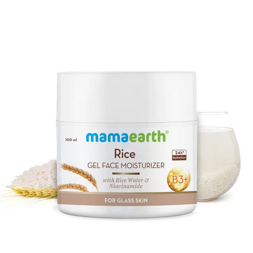 Mamaearth Rice Gel Face Moisturizer With Rice Water & Niacinamide For Glass Skin (100ml)