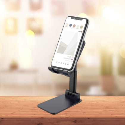 FOLDABLE MOBILE STAND WITH ANGLE ADJUSTABLE DESKTOP TABLE MOBILE HOLDER