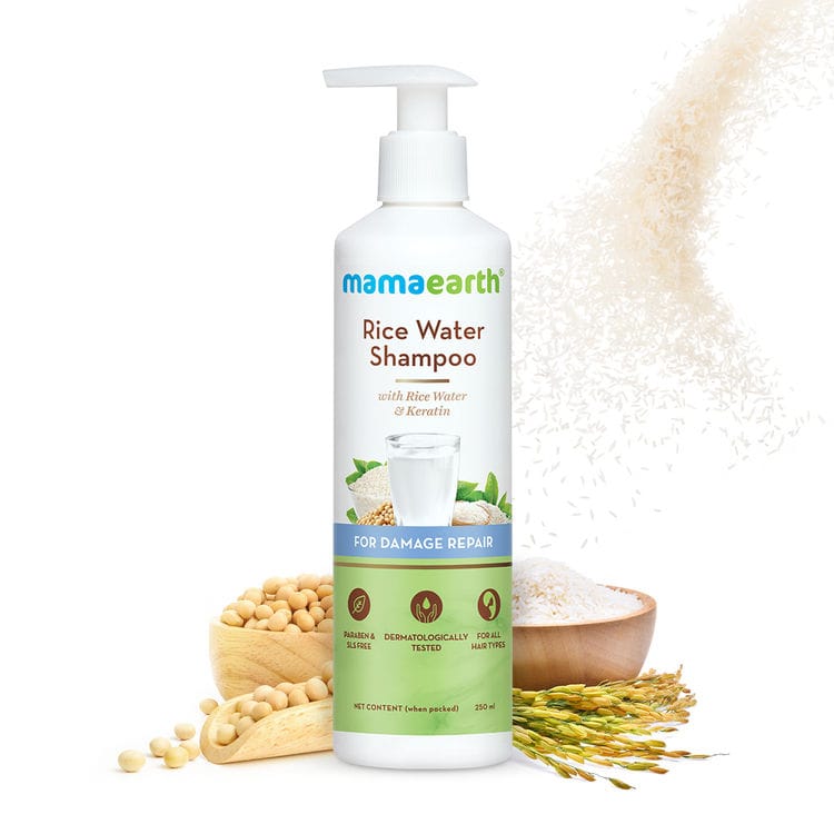 Mamaearth Rice Water Shampoo With Rice Water And Keratin (250ml)