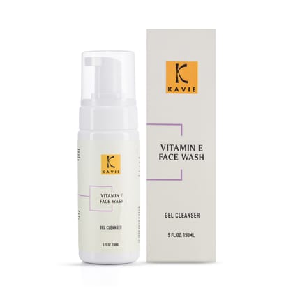 Kavie Vitamin E Face wash With Vitamin C And D-Panthenol | Vitamin E 1% | All Skin types | Sensitive Skin |Skin Repair | Reduce Hyperpigmentation | Skin Hydration |Foam Face Wash  (150 ml)