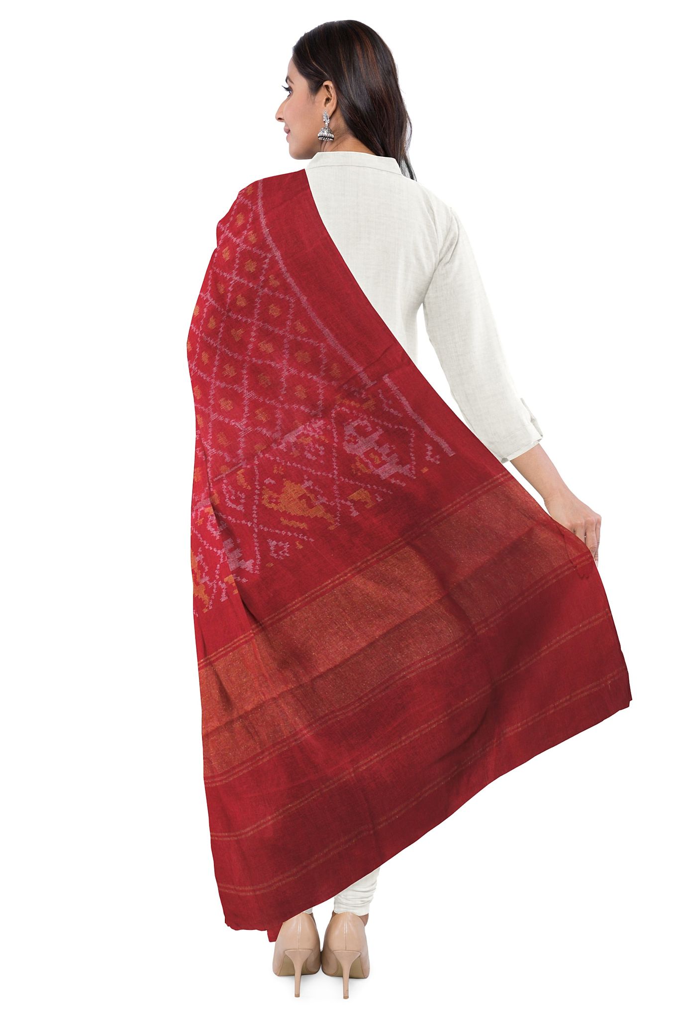 Garvi Gurjari (A Gujarat Govt Enterprise) Handwoven Single Ikat Acrylic Shawl(GGCHPS22)