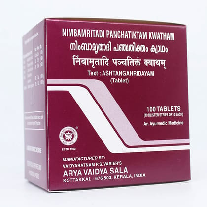 Kottakkal Ayurveda Nimbamritadi Panchatiktam Kwatham 100 Tablets