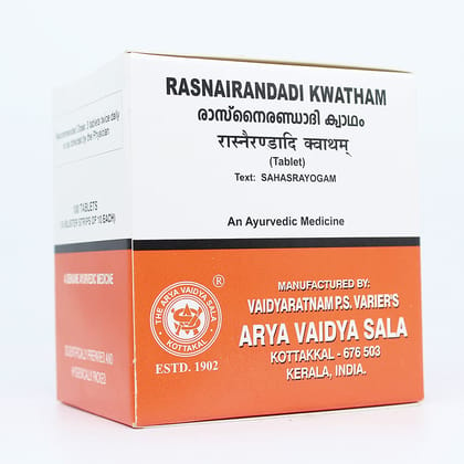 Kottakkal Ayurveda  Rasnairandadi Kwatham 100 Tablets