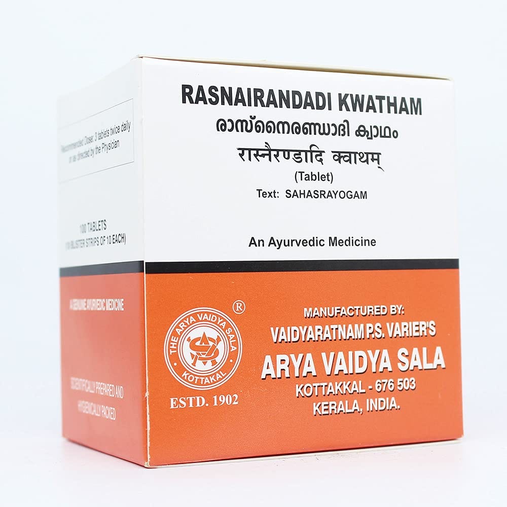 Kottakkal Ayurveda  Rasnairandadi Kwatham 100 Tablets