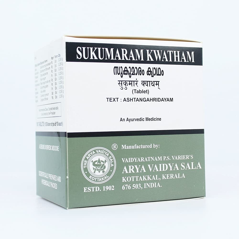 Kottakkal Ayurveda Sukumaram Kwatham 100 Tabslets