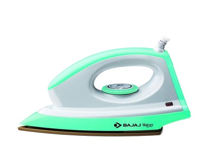 Bajaj ABS Majesty Canvas 1000-Watt Dry Iron (Green), 1000 Watts