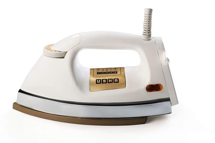 Usha EI 3710 Heavy Weight 1000-Watt Dry Iron, 1.75 Kg(White)