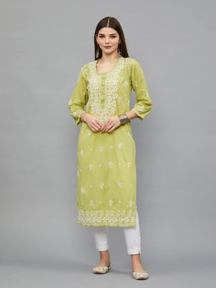 Ethnava Hand Embroidered Chikankari Kurta-2475