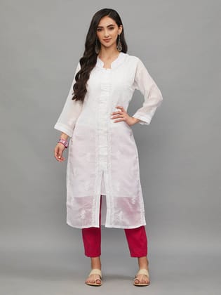 Ethnava Hand Embroidered ChikanKari Kurta-2351