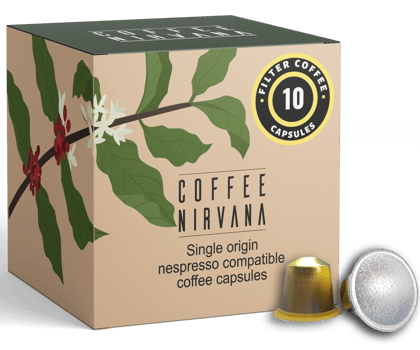 Coffee Nirvana, South Indian Filter Coffee, Box of 10, Nespresso Compatible Aluminum Capsules