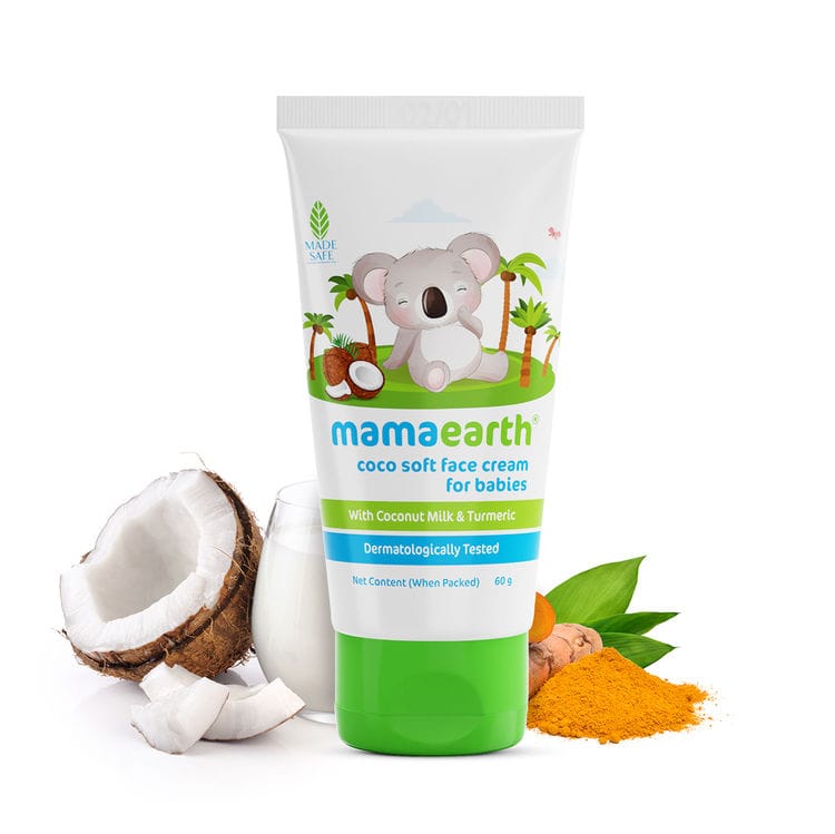 Mamaearth Coco Soft Face Cream With Coconut Milk & Turmeric For Babies (60gm)