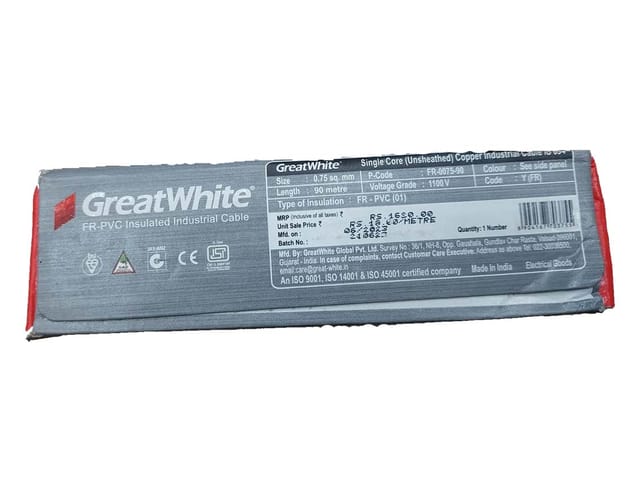 GREATWHITE SecureX .75MM TRIPLE LAYERED WITH 105°C BASE PVC