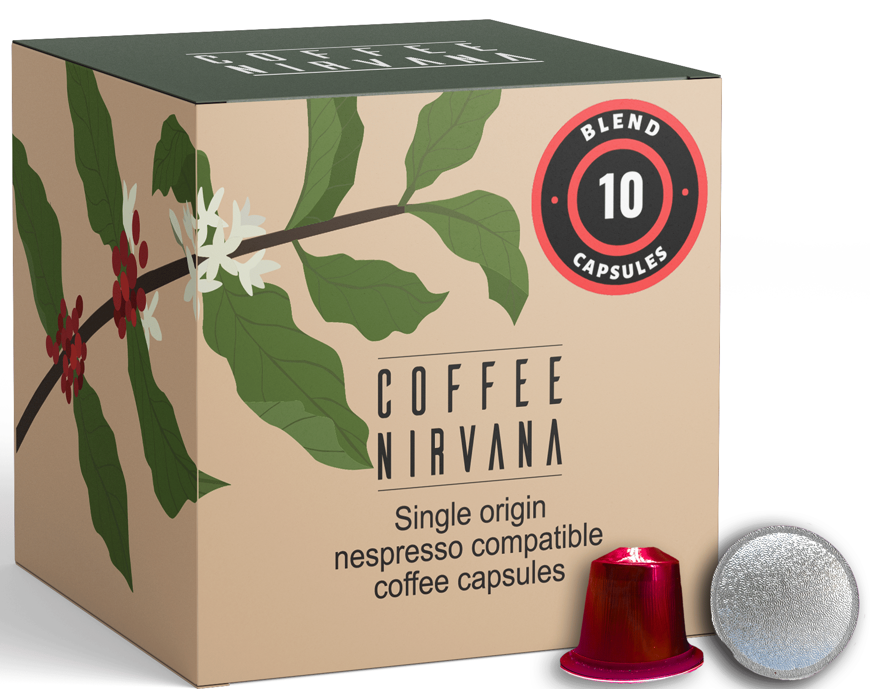 Coffee Nirvana, Blend, Box of 10, Nespresso Compatible Aluminum Capsules