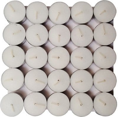 Crazy Sutra Set of 250 Pure Smokeless Tea Light Wax Candles (2.5-3.5 hrs Burning time)