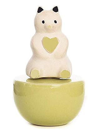 Crazy Sutra Ceramic Teddy Bear Aroma Reed Fragrance Oil Diffuser/Vaporizer for Room, Bathroom, Car Fragrance, Toilet Diffuser - 1pc. (Random Color)