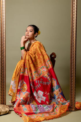 Narmada - Vivah Batik Phad Maheswari saree