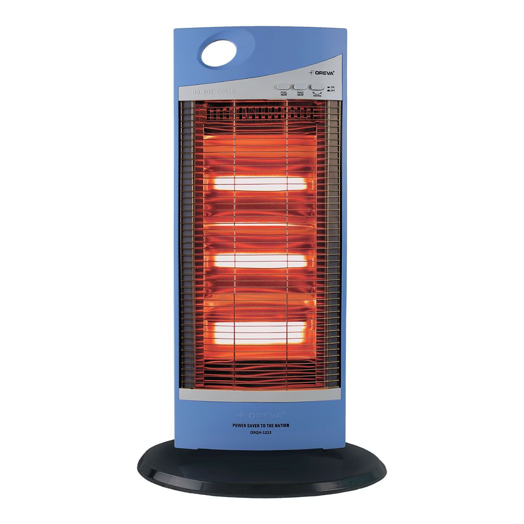 OREVA HALOGEN HEATER ORQH 1213 (3 TUBE) 1200 WATTS (1 YR WARRANTY) (08WT CFL 01PCS FREE)