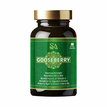 GOOSEBERRY(Improves eyesight, Richest source of vitamin C, Heart health, liver health(60 Capsules))