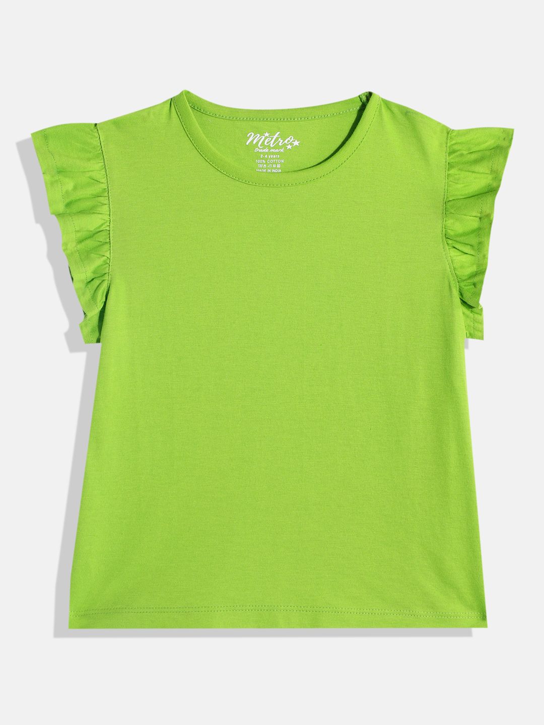 GIRLS GREEN FRILL TOPS