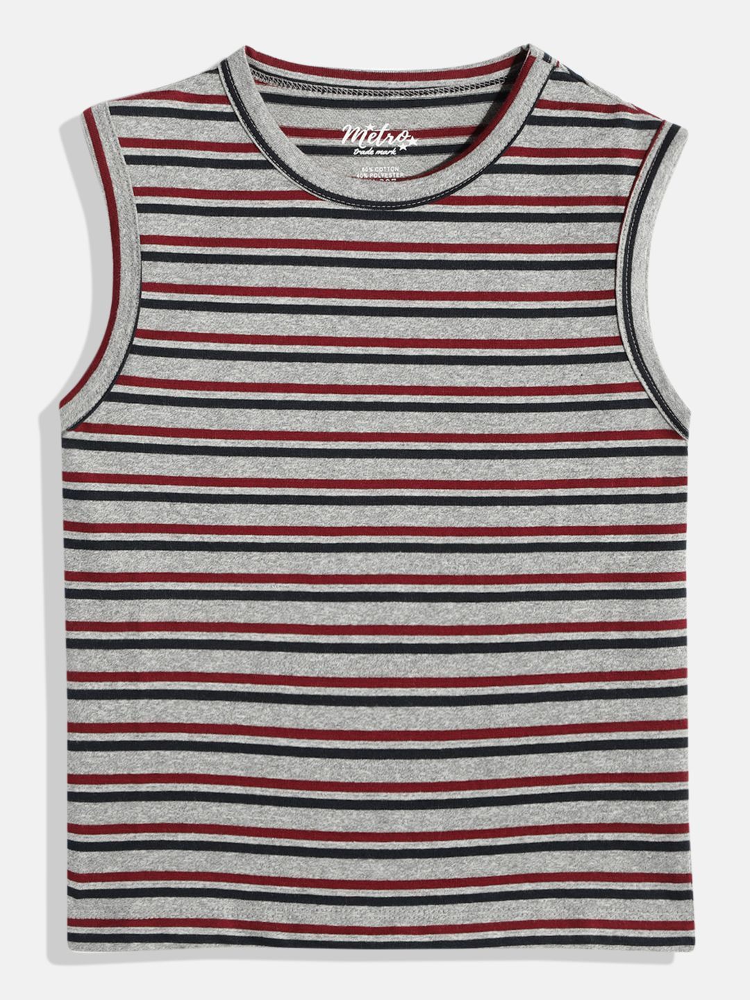 Boys Grey Striped Vest