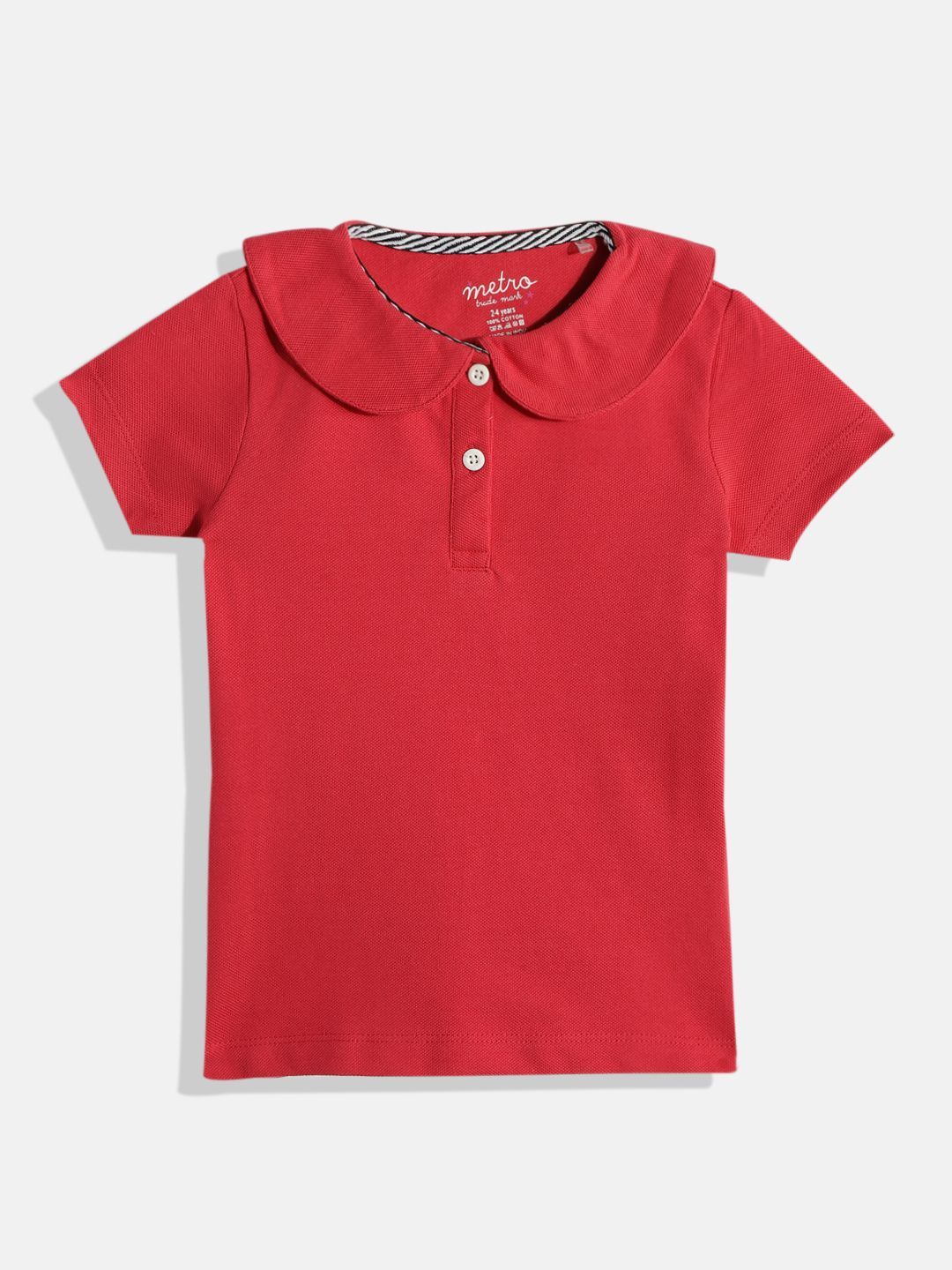 Girls Red Polo T-shirt