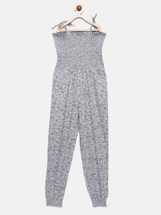 Girls Grey Jumpsuit